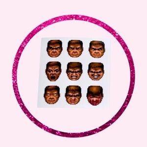 Doom Stickers Feat Doom Guy